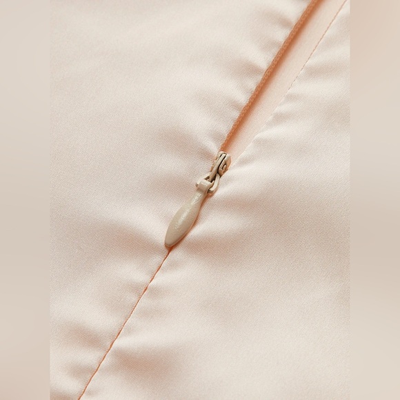 NWT Commense Apricot Chiffon Panel Dress (L) - Picture 3 of 13